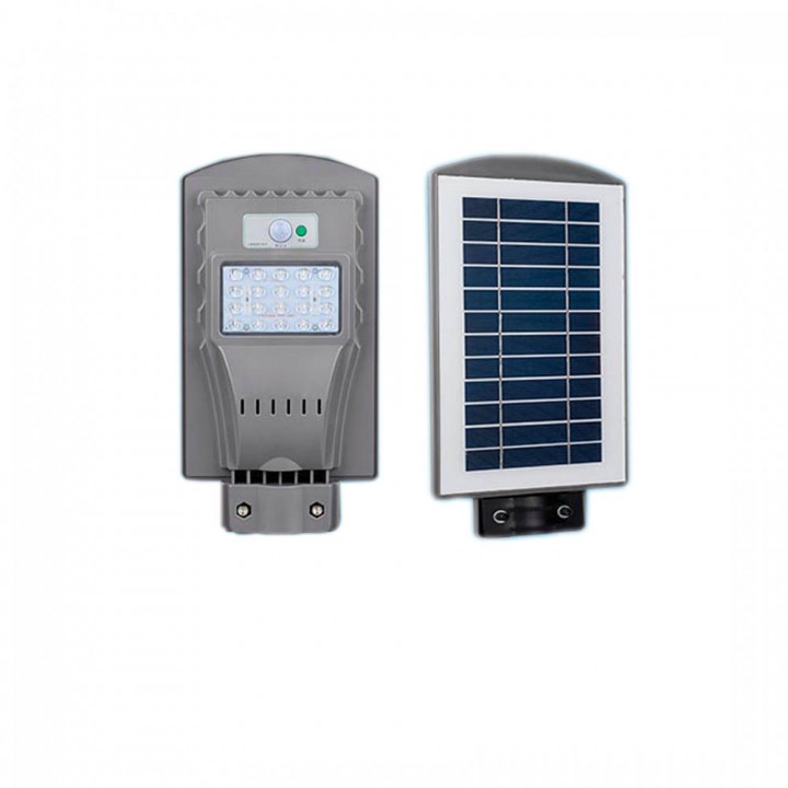 Вуличний світлодіодний світильник з сонячною панеллю SL-20W-6000K-SOLAR